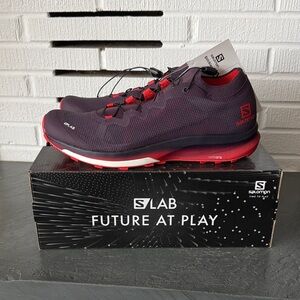 Salomon S/Lab Maverick Racing Red Athletic Shoes - Purple and Red